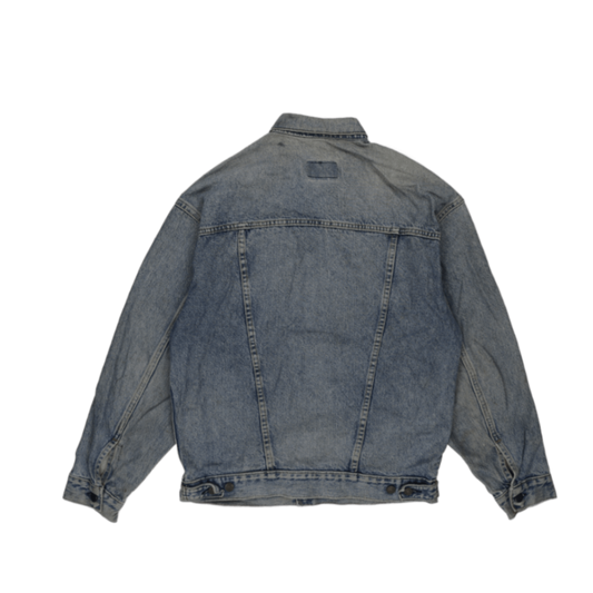 Carhartt Vintage Blue Denim Jacket Men's Size L Cotton Classic Collared
