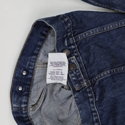 Levi's 70500 XL Vintage Blue Denim Trucker Jacket Cotton Collared