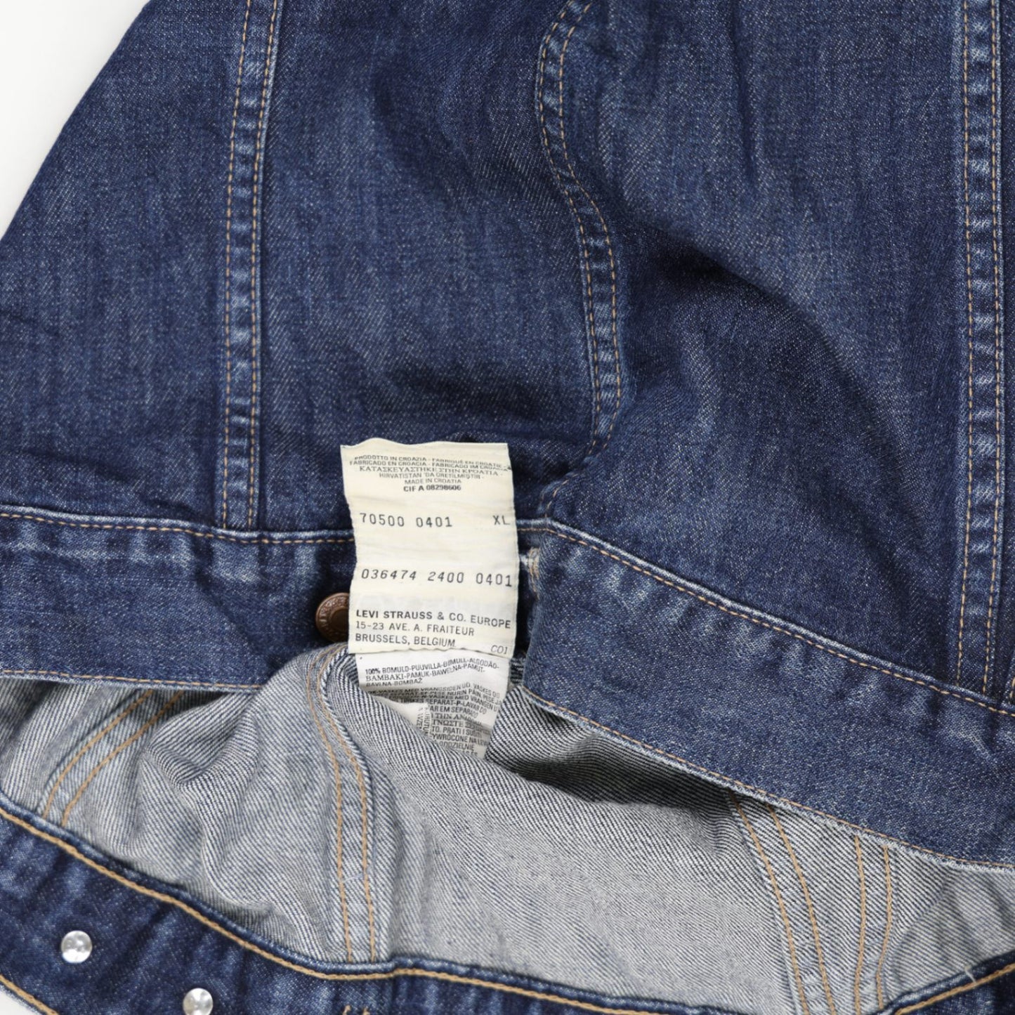 Levi's 70500 Vintage Denim Trucker Jacket Blue XL Cotton