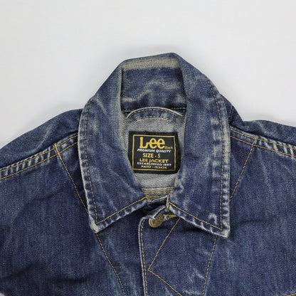 Lee Vintage Blue Denim Jacket Size Small Cotton Denim Collared