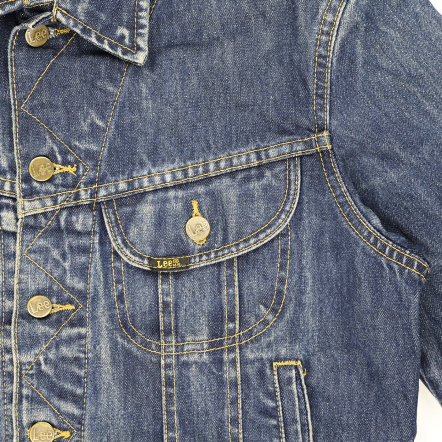 Lee Vintage Blue Denim Jacket Size Small Cotton Denim Collared