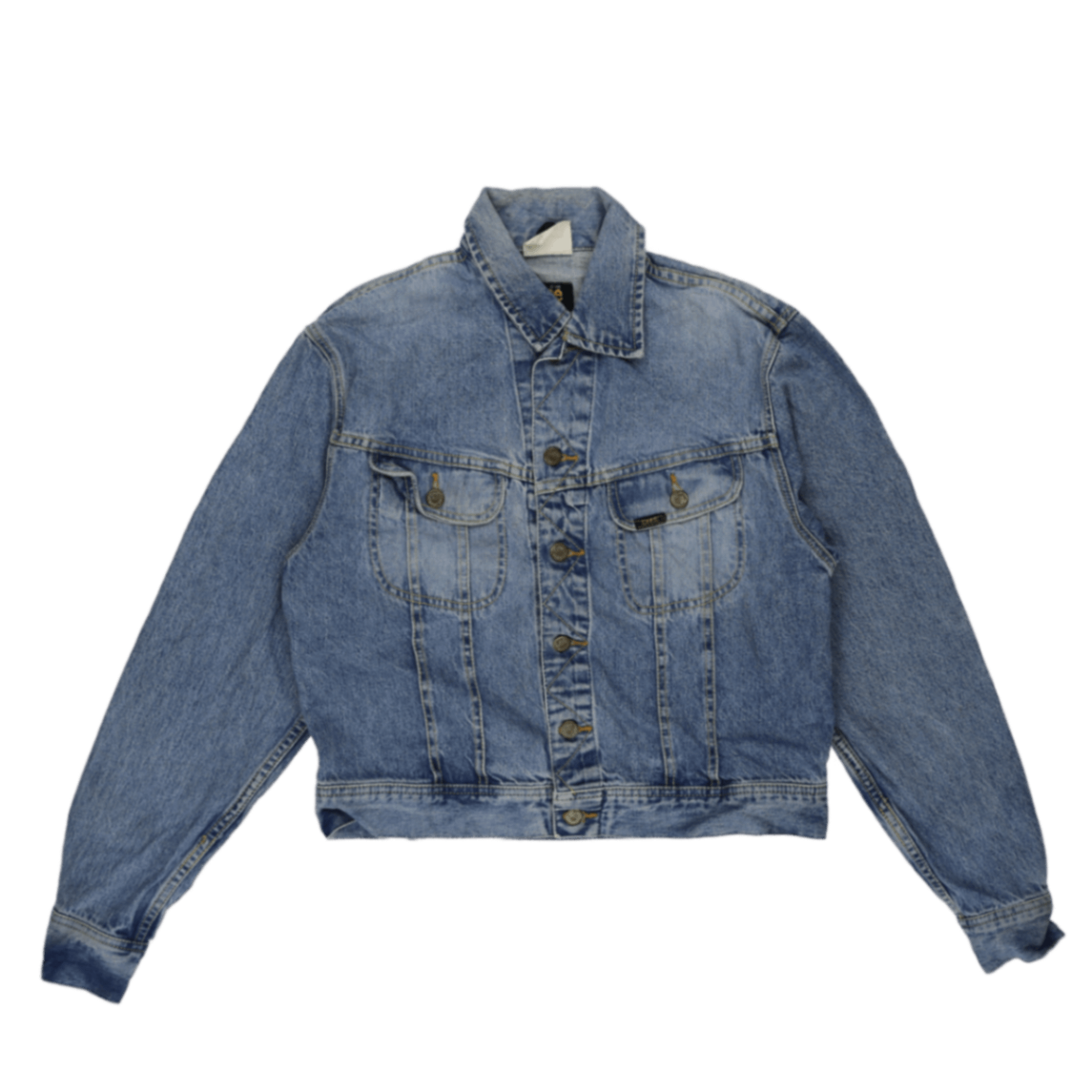 Lee Vintage Light Blue Denim Jacket Unisex Medium 100 Percent Cotton Western Style Collared