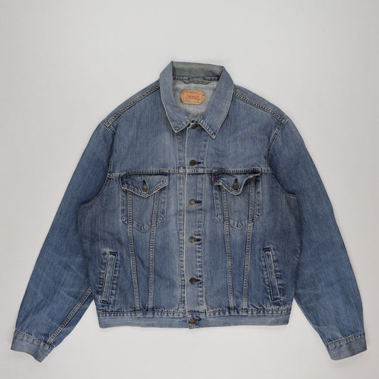 Levi's 70550 Vintage Blue Denim Trucker Jacket XL 100 Percent Cotton