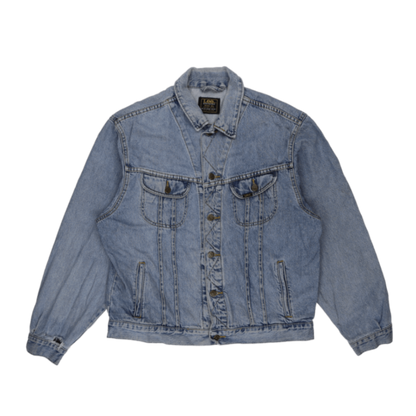 Lee Vintage Denim Jacket Light Blue XL 100 Percent Cotton Collared