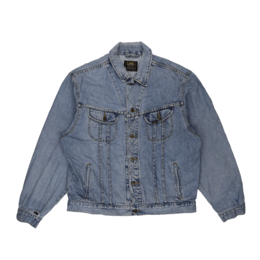 Lee Vintage Denim Jacket Light Blue XL 100 Percent Cotton Collared