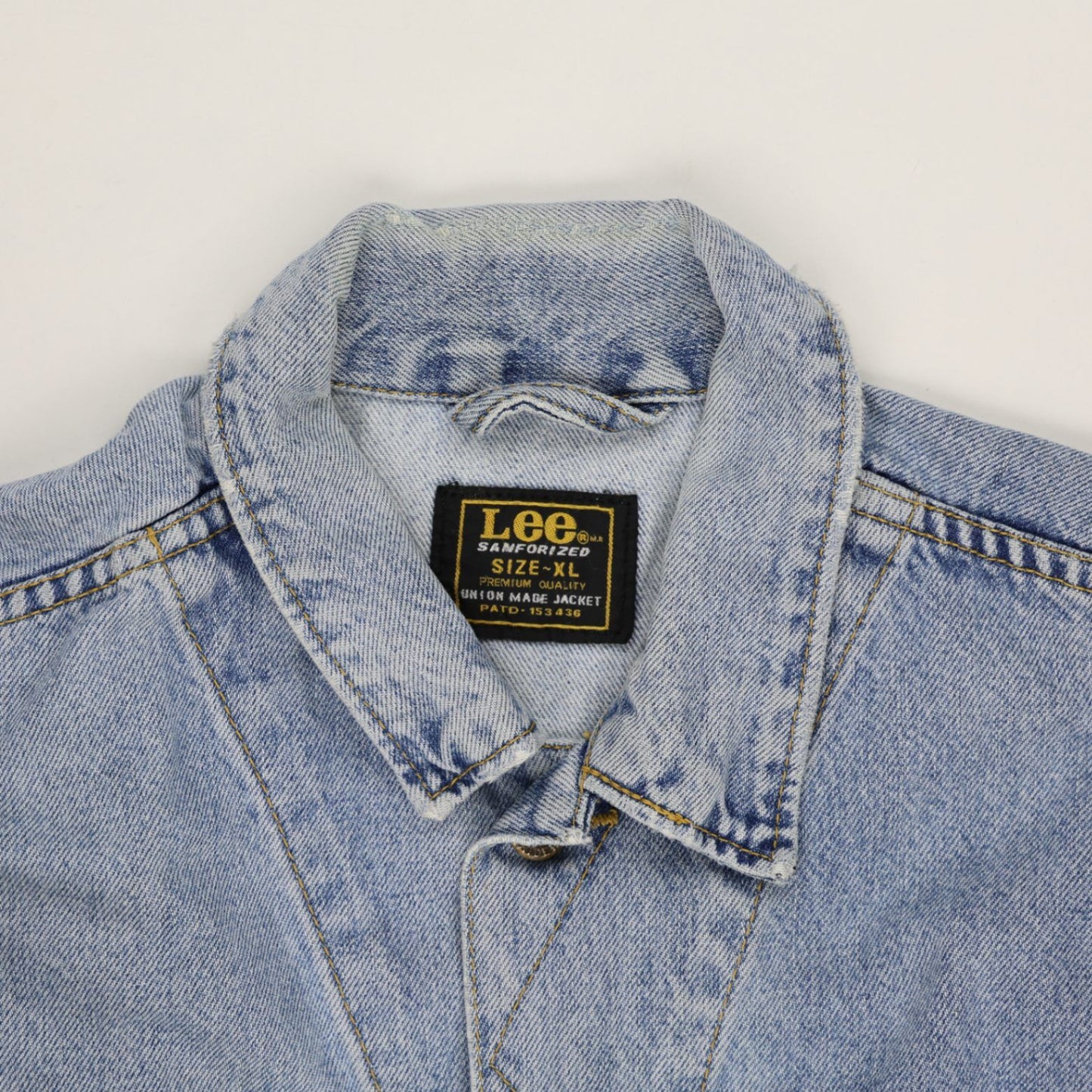 Lee Vintage Denim Jacket Light Blue XL 100 Percent Cotton Collared