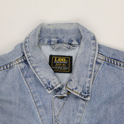 Lee Vintage Denim Jacket Light Blue XL 100 Percent Cotton Collared