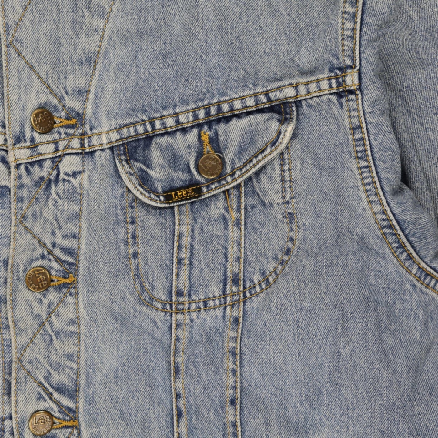 Lee Vintage Denim Jacket Light Blue XL 100 Percent Cotton Collared
