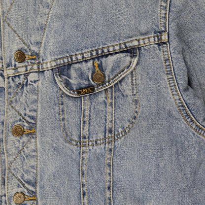 Lee Vintage Denim Jacket Light Blue XL 100 Percent Cotton Collared