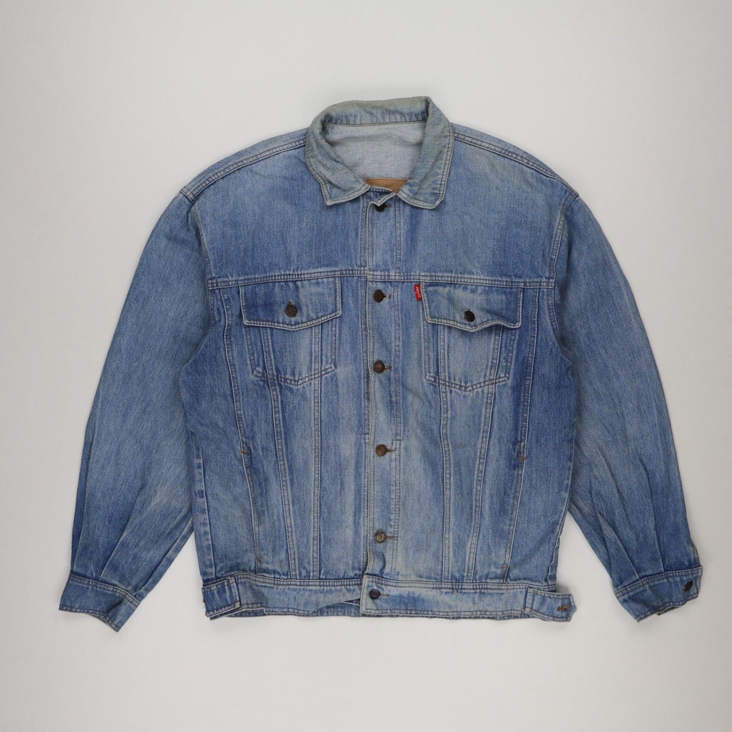 Levi's Vintage Blue Denim Trucker Jacket Men's Large Cotton Collared