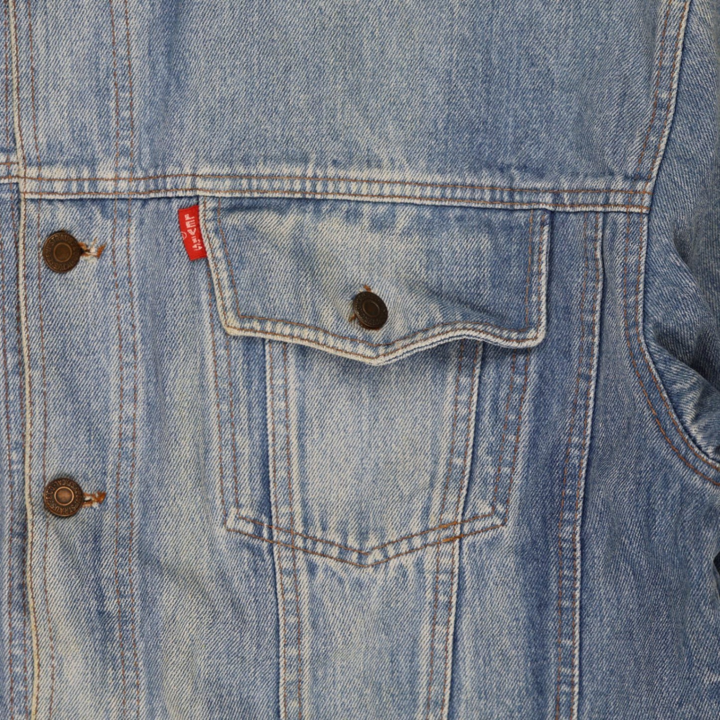 Levi's Vintage Blue Denim Trucker Jacket Men's Large Cotton Collared