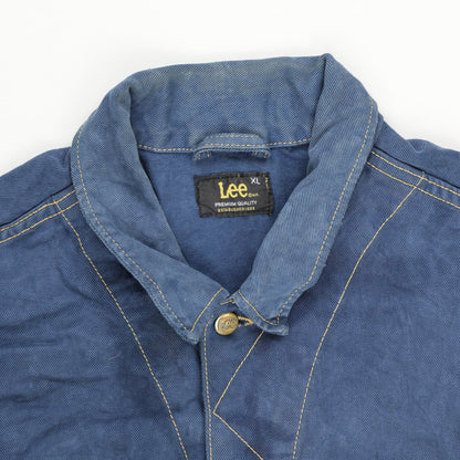 Lee Blue Denim Rider Jacket for Men Size XL Cotton Collared
