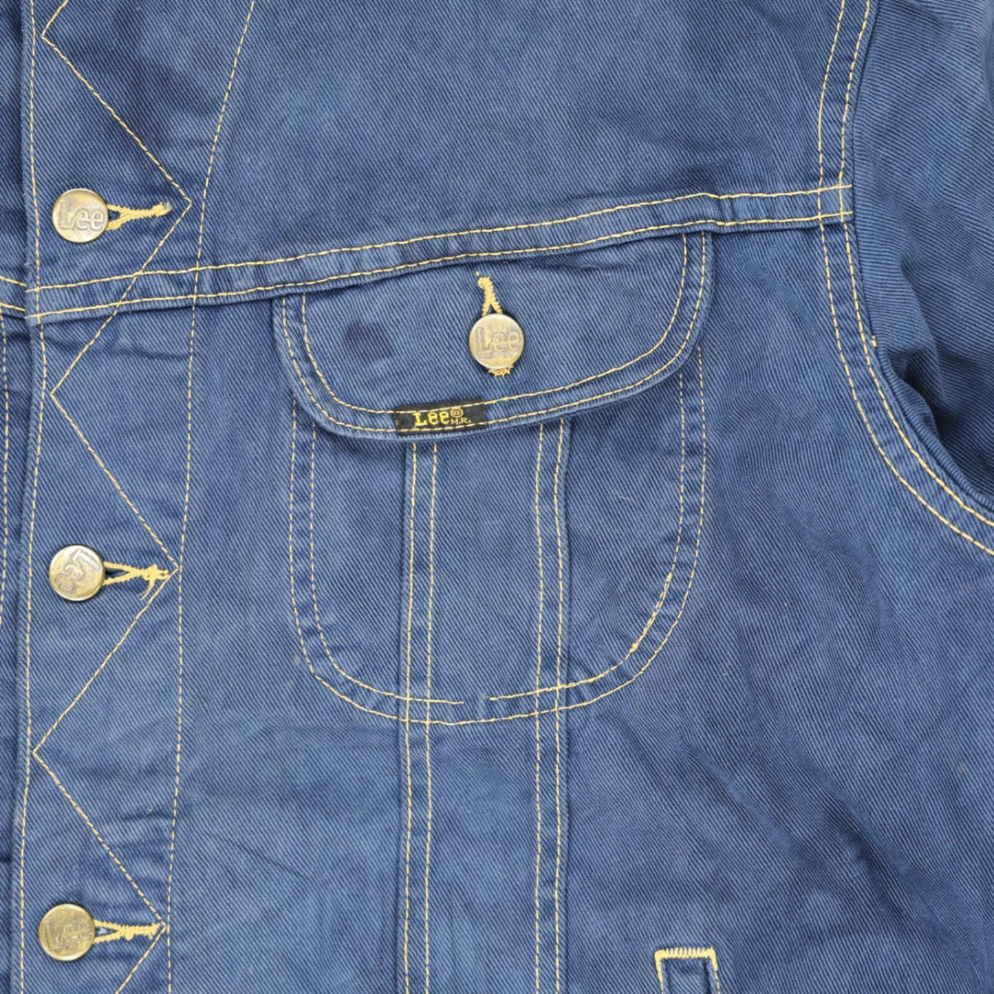 Lee Blue Denim Rider Jacket for Men Size XL Cotton Collared