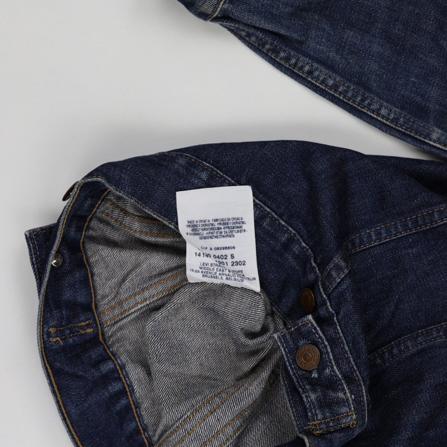 Levi Strauss & Co Vintage Girls Trucker Jacket Blue Small Denim
