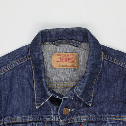 Levi Strauss & Co Vintage Girls Trucker Jacket Blue Small Denim