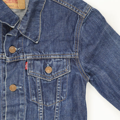 Levi Strauss & Co Vintage Girls Trucker Jacket Blue Small Denim
