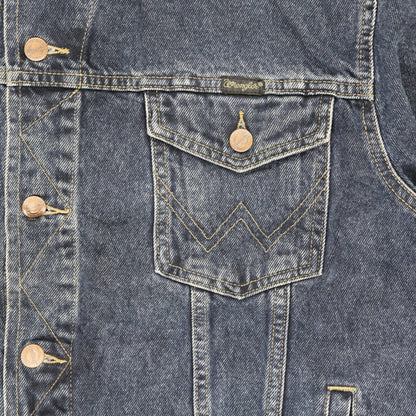 Wrangler Vintage Blue Denim Trucker Jacket XL Cotton Western Style