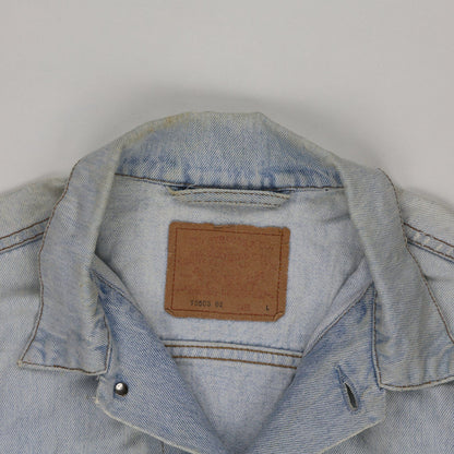 Levi's Light Blue Vintage Denim Jacket Large Cotton Denim Collared