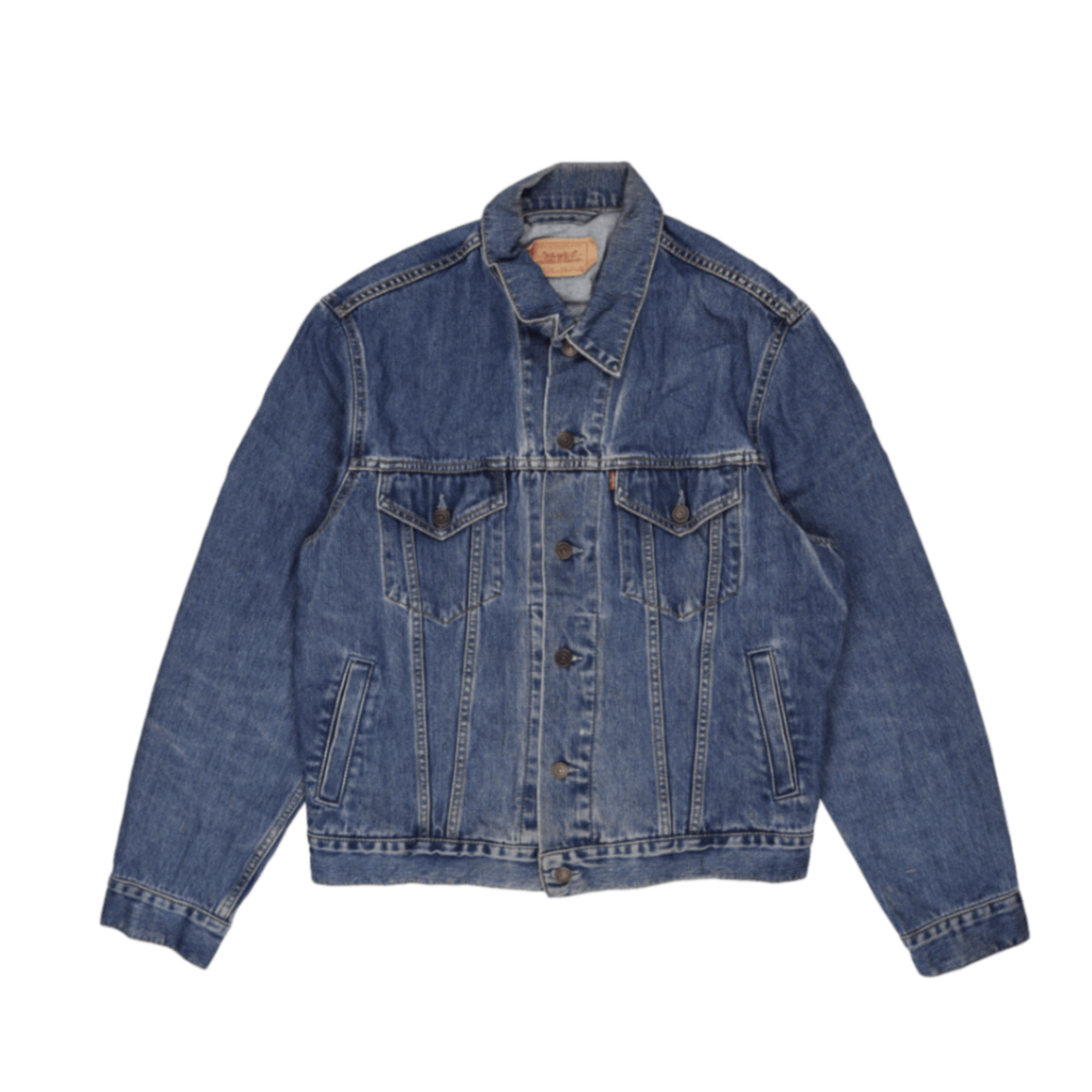 Levi's Vintage 550 Medium Blue Denim Trucker Jacket Men's Size M Cotton