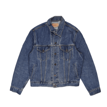Levi's Vintage 550 Medium Blue Denim Trucker Jacket Men's Size M Cotton