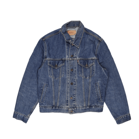 Levi's Vintage 550 Medium Blue Denim Trucker Jacket Men's Size M Cotton