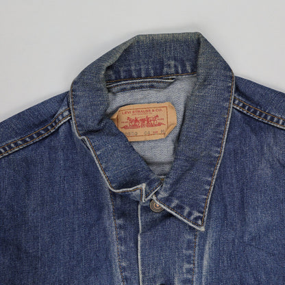 Levi's Vintage 550 Medium Blue Denim Trucker Jacket Men's Size M Cotton
