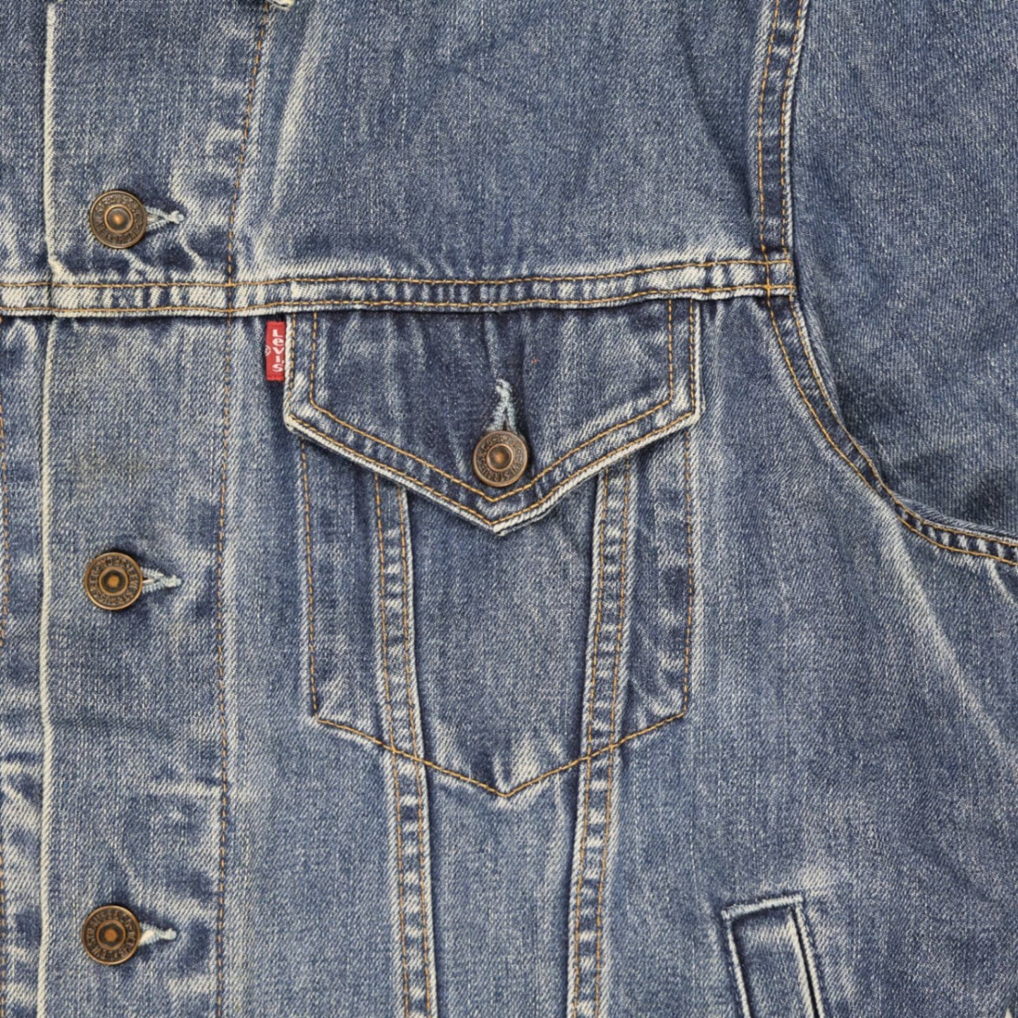 Levi's Vintage 550 Medium Blue Denim Trucker Jacket Men's Size M Cotton