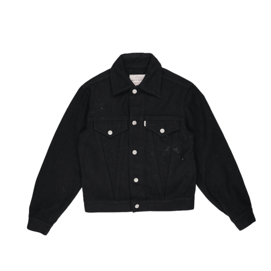 Levi's Black Denim Trucker Jacket Size M Vintage Cotton