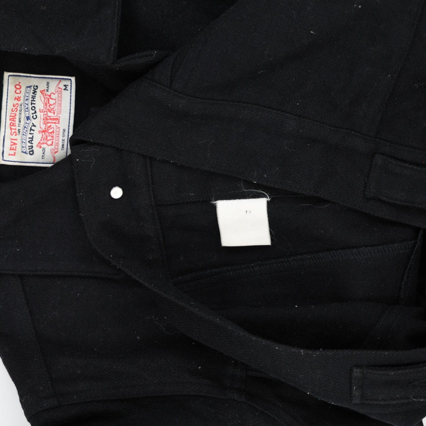 Levi's Black Denim Trucker Jacket Size M Vintage Cotton