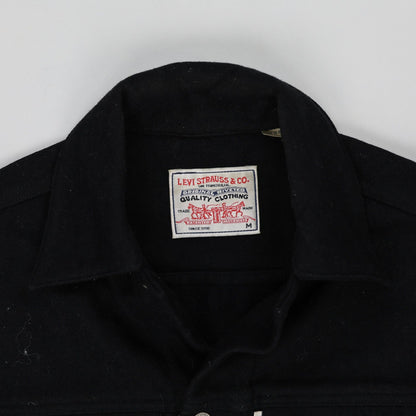 Levi's Black Denim Trucker Jacket Size M Vintage Cotton