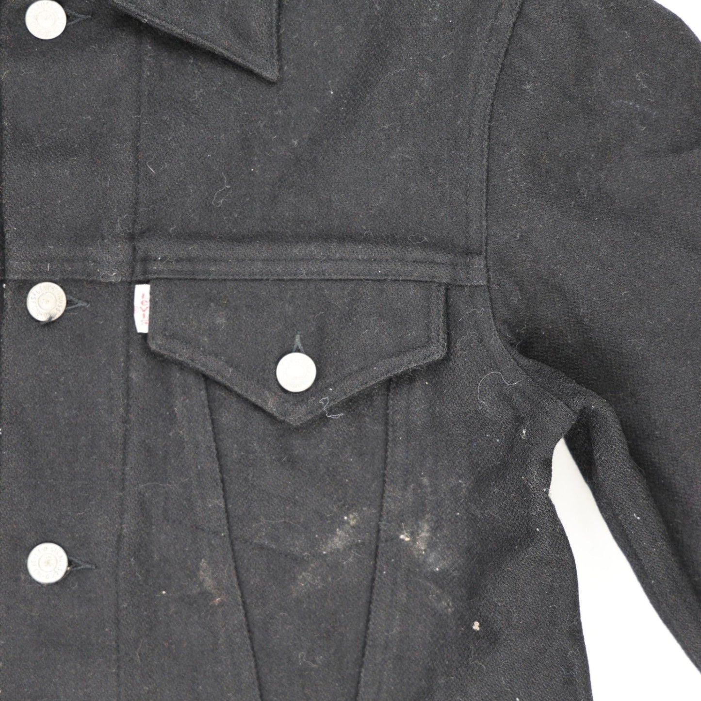 Levi's Black Denim Trucker Jacket Size M Vintage Cotton