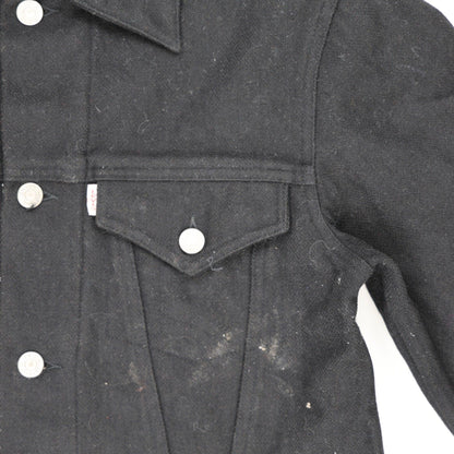 Levi's Black Denim Trucker Jacket Size M Vintage Cotton