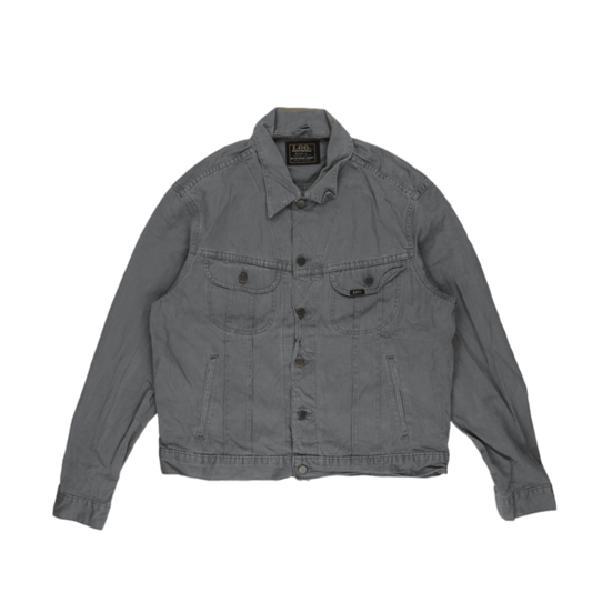 Lee Vintage Workwear Jacket Grey Large Cotton Collared