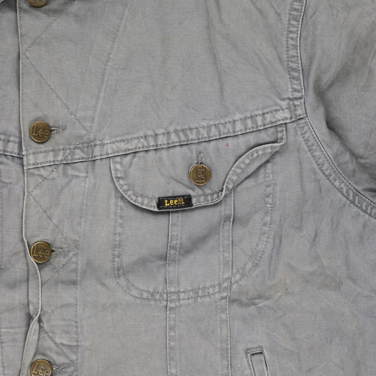 Lee Vintage Workwear Jacket Grey Large Cotton Collared
