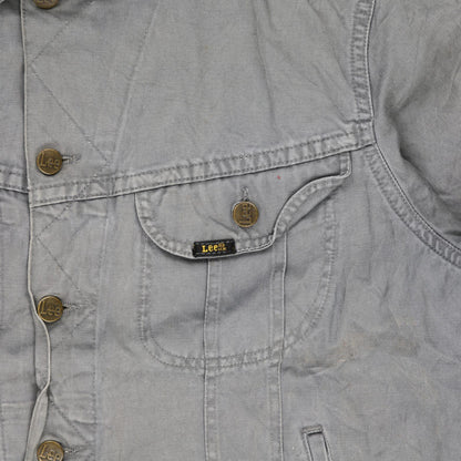Lee Vintage Workwear Jacket Grey Large Cotton Collared