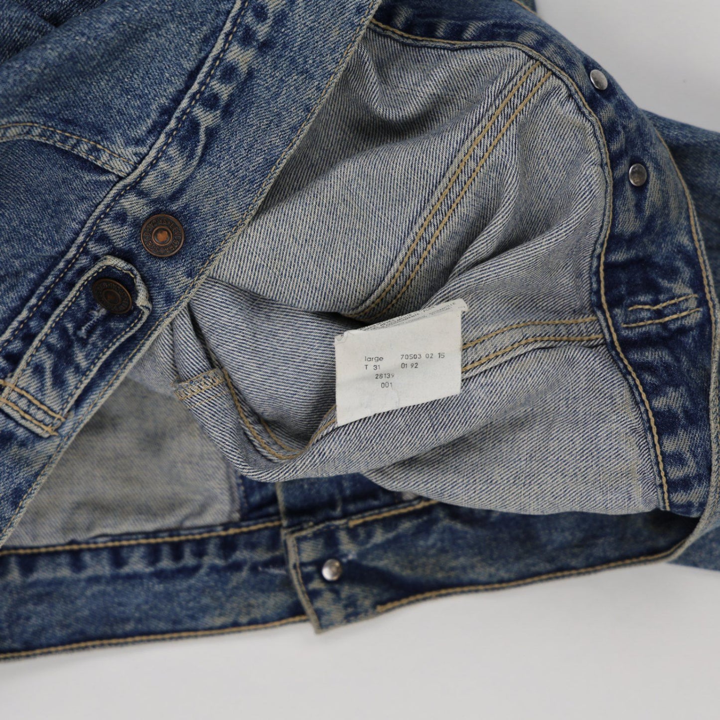 Levi's Vintage 70503 Denim Jacket Blue Large Cotton Denim Collared