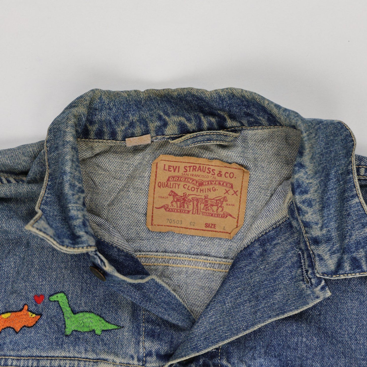 Levi's Vintage 70503 Denim Jacket Blue Large Cotton Denim Collared
