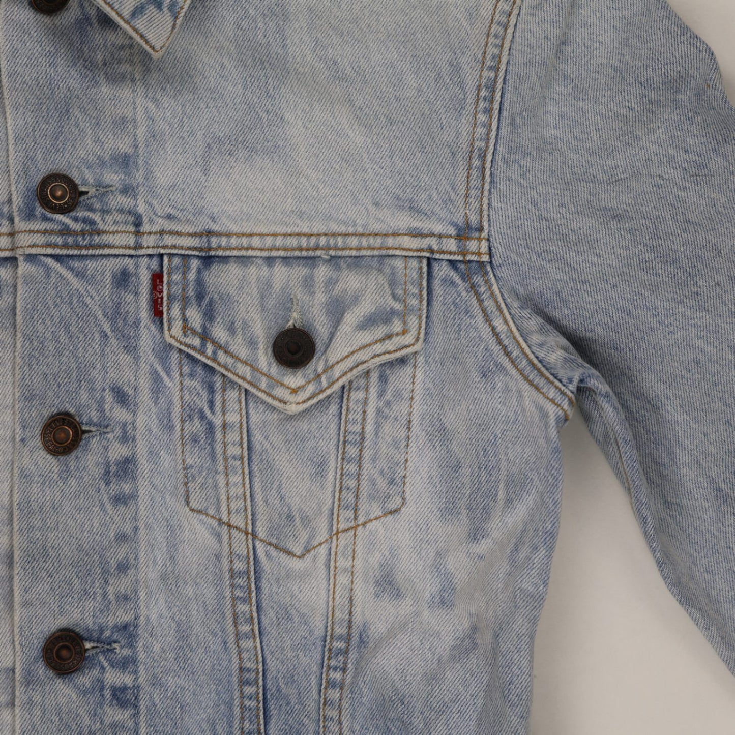 Levi's Vintage Light Blue Denim Jacket Women Small 100 Percent Cotton Collared