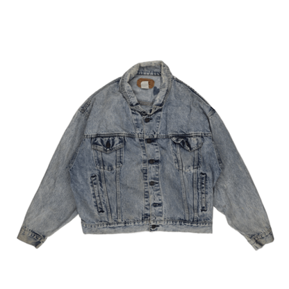 Levi's Vintage Medium Blue Denim Trucker Jacket Size Medium 100% Cotton