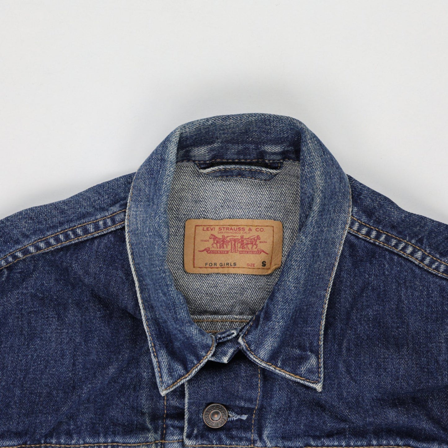 Levi's Vintage Denim Jacket Blue Small Cotton Collared