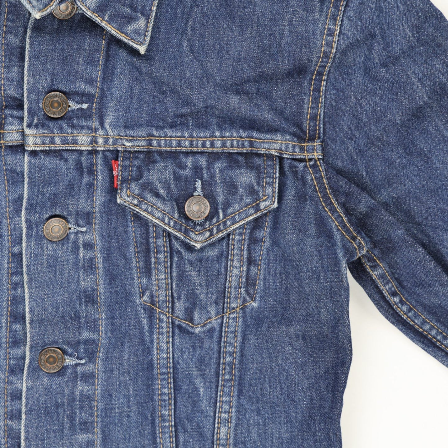Levi's Vintage Denim Jacket Blue Small Cotton Collared