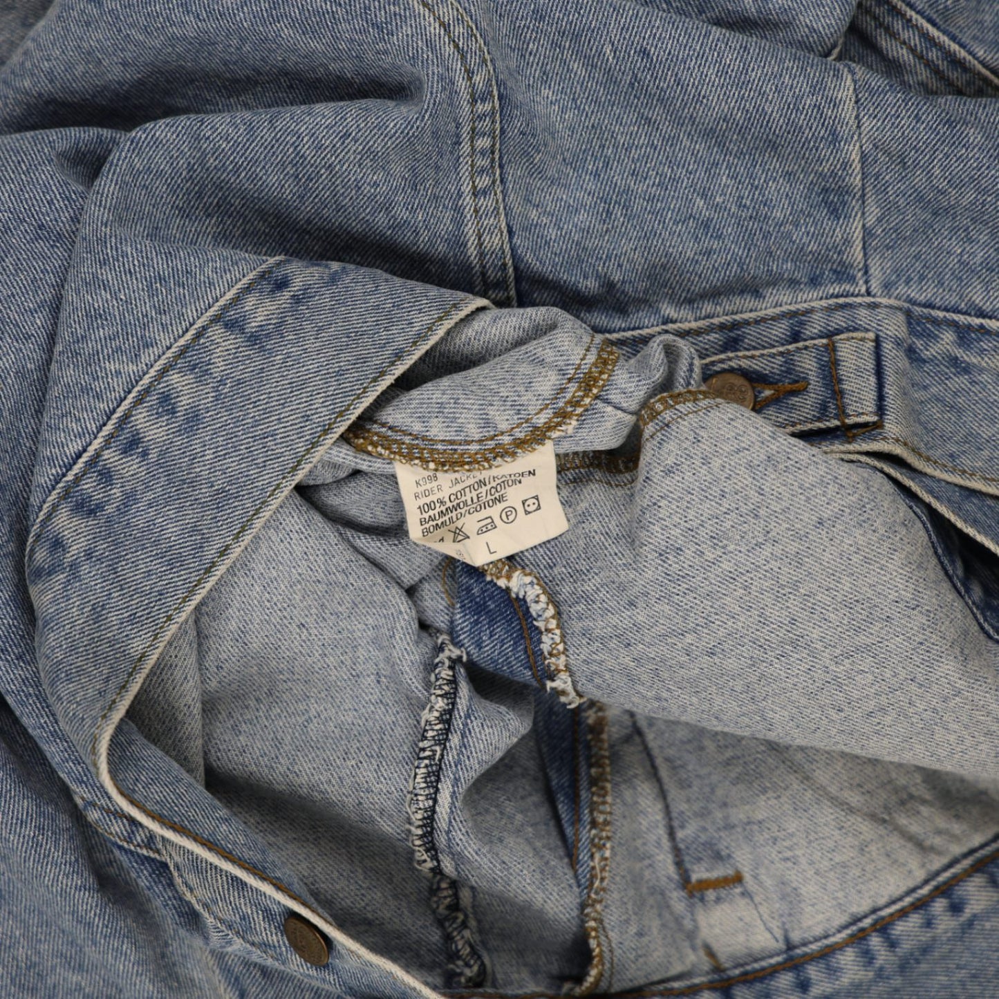 Lee Vintage Light Blue Trucker Denim Jacket Men's Large 100% Cotton