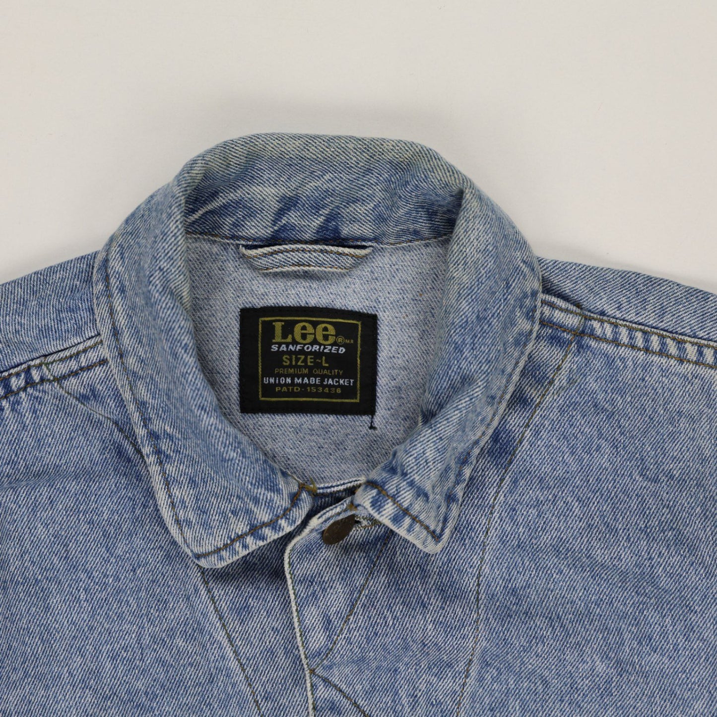 Lee Vintage Light Blue Trucker Denim Jacket Men's Large 100% Cotton