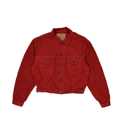 Levi's Red Vintage Trucker Jacket Size Large Cotton Denim