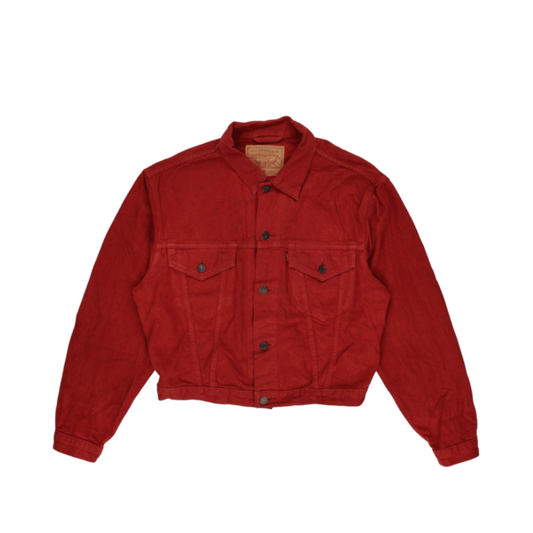 Levi's Red Vintage Trucker Jacket Size Large Cotton Denim