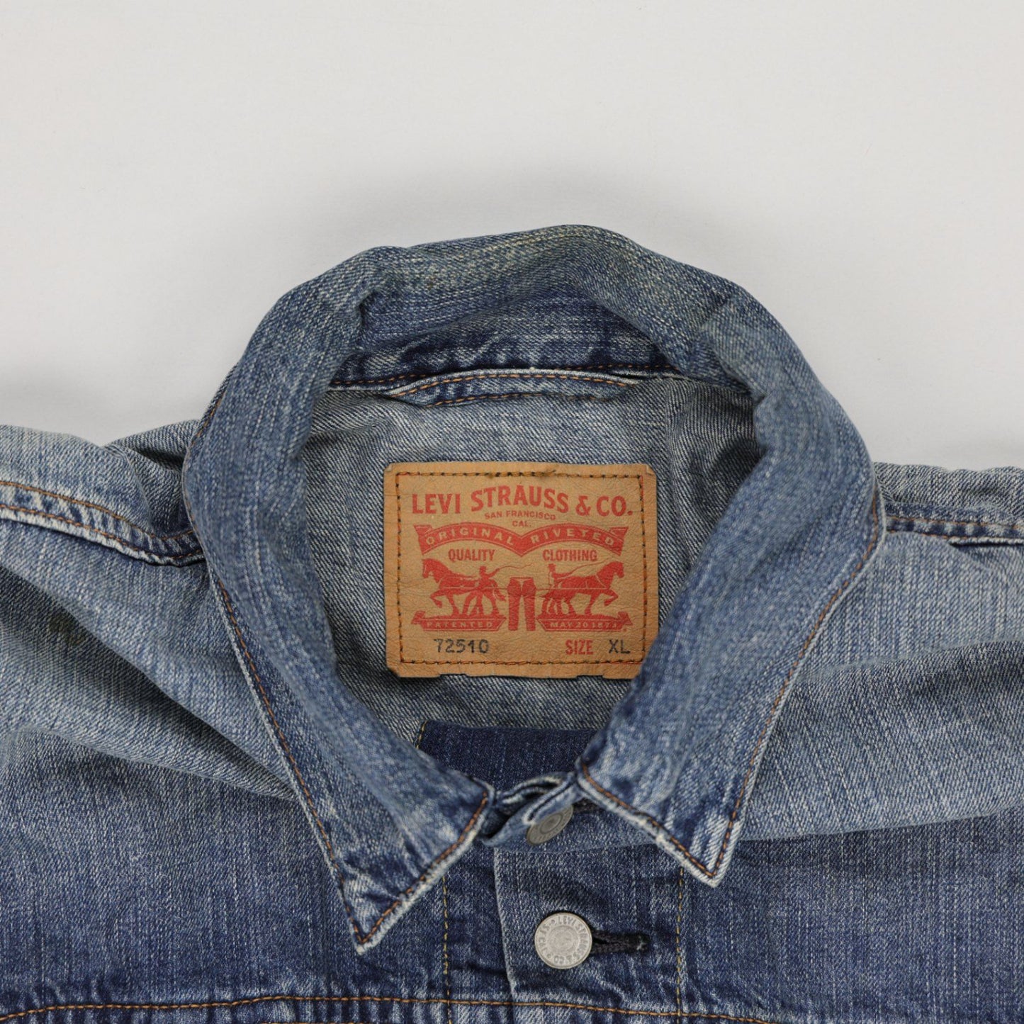 Levi's Vintage Blue Denim Trucker Jacket XL Cotton
