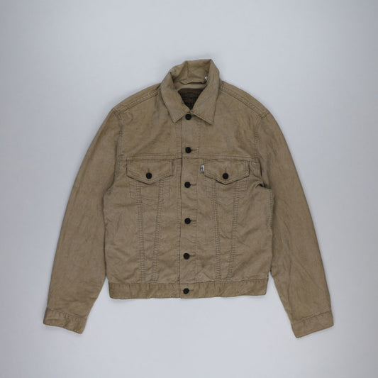 Levi's Beige Corduroy Trucker Jacket Men's Large Vintage