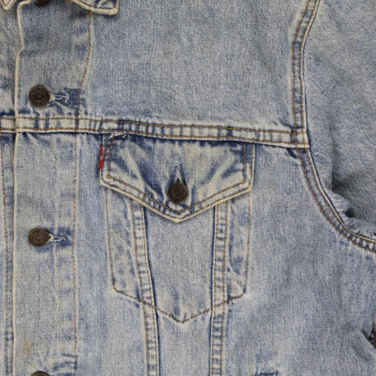 Levi's Vintage Light Blue Denim Trucker Jacket Men's Large Cotton
