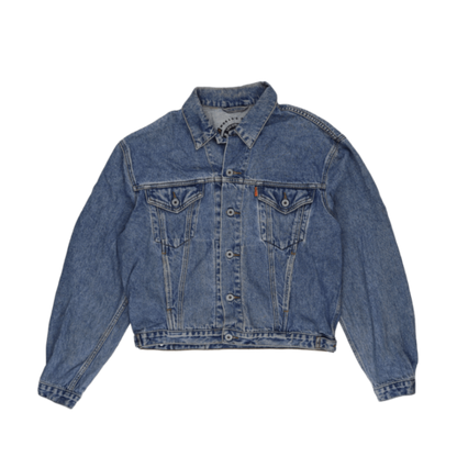 Levi's Vintage Blue Denim Trucker Jacket Large Cotton Collared