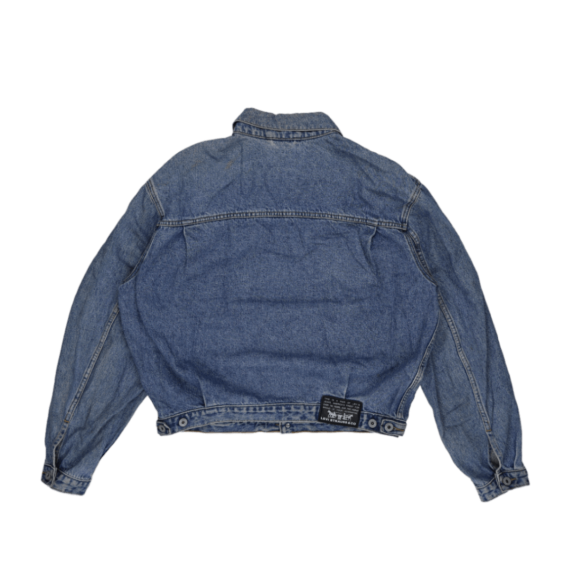 Levi's Vintage Blue Denim Trucker Jacket Large Cotton Collared